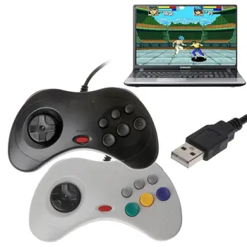 USB Classic Gamepad Krmilnika Žično PC Krmilnik za Igre Joypad za Sega Saturn PC Za Laptop Prenosnik