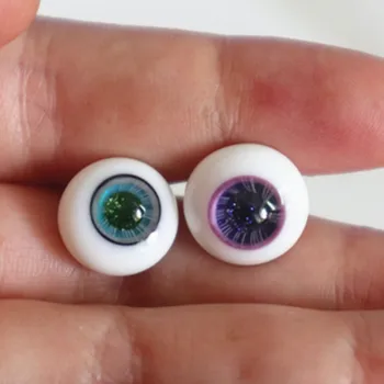 BJD lutka steklene oči 12 mm vijolična barva zelena barva
