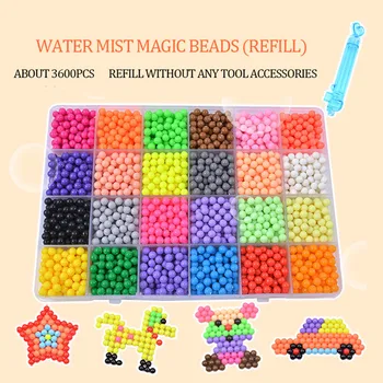 6000pcs 24 barve Ponovno kroglice puzzle Kristalno DIY vodni curek kroglice set žogo igre 3D ročno magic igrače za otroke