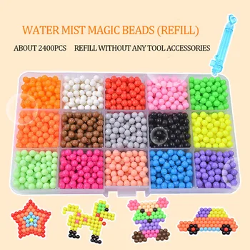 6000pcs 24 barve Ponovno kroglice puzzle Kristalno DIY vodni curek kroglice set žogo igre 3D ročno magic igrače za otroke