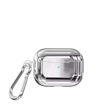 Za Apple Air Stroki Pro 3 Zadevo s Kavljem za AirPods Pro Primeru Slim Plating TPU Silikon Shockproof Zaščitne Slušalke Pokrov