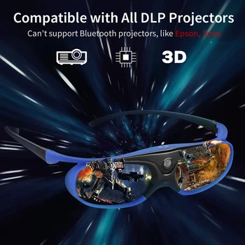 Vroče 2Pcs Aktivnega Zaklopa Očala DLP-Link USB, 3D Očala Polnjenje za DLP POVEZAVO Projektorji Združljiv z BenQ W1070 W700 Pro