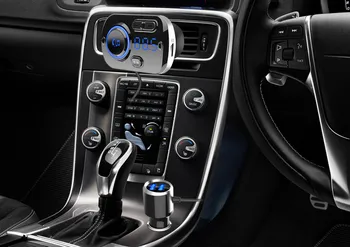 Auto Dodatki Avto Bluetooth, FM Oddajnik za Prostoročno uporabo Zvočnika telefona QC3.0 Hitro Polnjenje FM Oddajnik Okoljske Svetlobe MP3 Predvajalnik