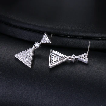EMMAYA Moda Kristalno Geometrijske Spusti Uhani Z AAA Cirkon Nakit Trikotnika Visijo Uhani Za Ženske svate