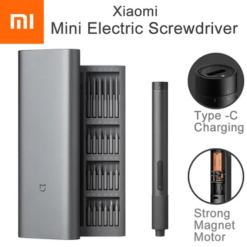 Xiaomi Mijia Električne Natančnost Izvijač Komplet 2 Prestavi Vrtilnega Momenta 400 Vijak 1 Tip-C Polnilna Magnetni Aluminijasto Ohišje