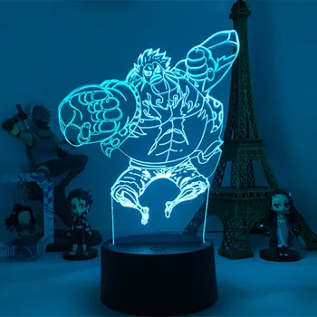 Led 3d Noč Svetlobe Žarnice Japonski Anime ENEM KOSU Vinsmoke Sanji Slika Nočna za Otroka, Spalnica Dekor Svetilko ob Postelji