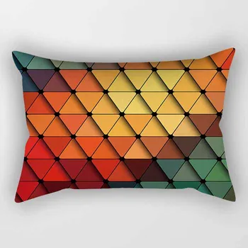 Veliko barv rhombus mešanje barv vzorec moški ženske pravokotnik vzglavnik doma blazino pokrov