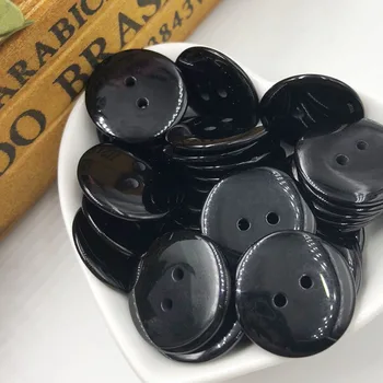 100 kos Black Novo 18 mm 2 luknje Plastičnih Gumb/Šivalni veliko Mix-Brezplačna Dostava PT273