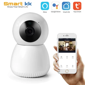 Smartkk Tuya Fotoaparat Brezžično Omrežje 1080P Kamera tuya Pametni Dom Alexa Fotoaparat