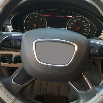 Chrome abs volan trim, ki plujejo pod kolo značko center emblem logotip okvir sequins kritje pribor za Audi A3 8V A6 A7 V3 V5