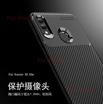 Ohišje Za Huawei P Smart 2019 POT LX1 LX3 Mehki Silikonski Ogljikovih vlaken Zaščitna Hrbtni Pokrovček za Huawei PSmart 2019 POT-LX1 POT-LX3