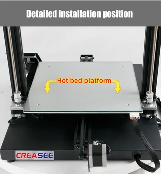 CREASEE 3D Tiskalnik 24V Toplo Posteljo 220mm 235mm 310 mm Kvadratni Greti Posteljo Najnovejše Aluminija Accessrioes Deli 300X300