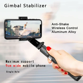Pametni Telefon, Dlančnik Gimbal Stabilizatorji Selfie Palico Stojalo Anti-Shake Brezžična Tehnologija Bluetooth Daljinsko Upravljanje Podaljša Zložljivi