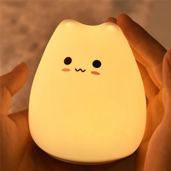 LED Nočna lučka okrasite mizo svetlobo baterije sanje luštna mačka 7 pisane počitniških ustvarjalnih baterije žarnica, otroška spalnica luminar