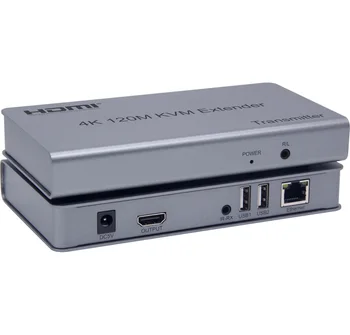 4K 120 M USB KVM HDMI Podaljšek Oddajnik Sprejemnik Komplet Audio Video Razširitve Pretvornik Nad RJ45 Ethernet UTP CAT 5e 6 6a Kabel