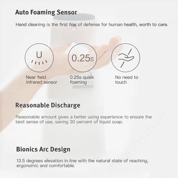 Xiaomi Mijia Minij Auto Indukcijske Penjenje, Ročno Pranje, Pranje Samodejno Milo Razpršilnik 0,25 s Infrardeči indukcijo Za Otroka in Družino