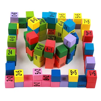Otroške Lesene Igrače 99 Naboja Tabela Matematiko Igrača 10*10 Slika Bloki Otroka Naučiti, Izobraževalne Montessori Darila