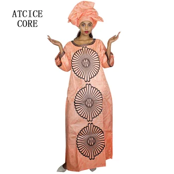 Afriške obleke za ženske brezplačna dostava moda tradicionalna oblika nove afriške bazin vezenje dolgo obleko LA095#
