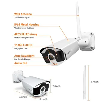Brezžične Varnostne Kamere 8CH CCTV NVR Nastavite 3MP Zunanji Avdio Video Nadzor Systerm Home Security Fotoaparata Nastavite