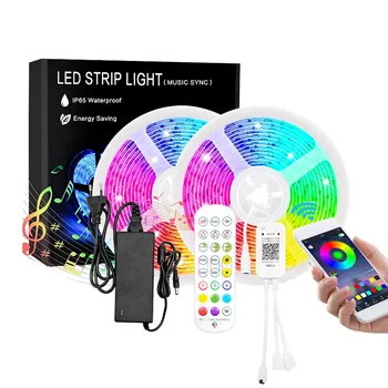 Alexa WIFI smart led strips12v LED Luči RGB 5050 SMD led bande led trak Svetlobe glas APP nadzor nepremočljiva Prilagodljiv tira led