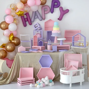 Les torta stoji Roza & vijolično serija namiznih pladnji doma dekoracijo, stojala za shranjevanje torto tabela baby stranke, dobavitelje