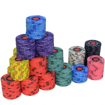 100-500PCS Razsutem stanju, Da Prilagodite Imena Keramičnega Materiala Texas Hold ' em Poker Set Žetonov