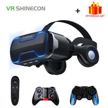 VR Shinecon Viar Čelada, Očala 3D Navidezna Resničnost, Slušalke Za iPhone, Android Pametni telefon Pametni Telefon zaščitna Očala, Čelade Daljnogled