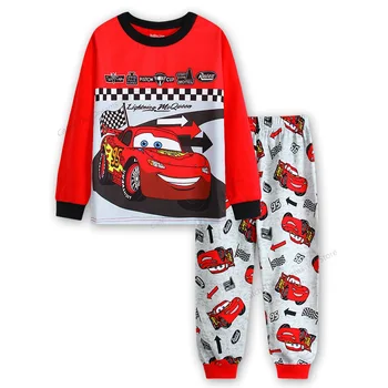 Disney Avtomobilov, Pižame otroške Pižame Dva-kos Tanke Oddelek Dolgo sleeved Hlače Risanka Doma Otroke Storitev Pižami