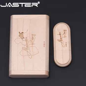 JASTER (prosto po meri logo) Usb Disk 4GB 8GB 16GB 32GB 64GB Usb ključ Pen Drive Memory Stick Lesa Usb + Box Poročno Darilo