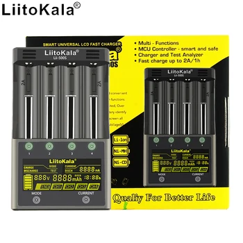 LiitoKala lii-300 500 Polnilec za Li-ion, 3.7 V, NiMH 1.2 V Baterijo, ki je primerna za 18650 26650 21700 26700 AA AAA in drugi