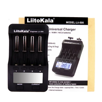 LiitoKala lii-300 500 Polnilec za Li-ion, 3.7 V, NiMH 1.2 V Baterijo, ki je primerna za 18650 26650 21700 26700 AA AAA in drugi