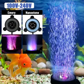 Podvodni RGB Fish Tank Zračne Zavese Mehurček Svetlobe 6 Barva Spreminja, LED Podvodna Akvarij Okrasite Svetlobe EU/ZDA/VB Plug