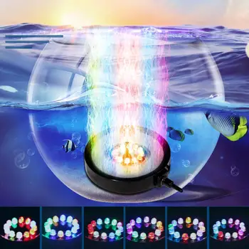 Podvodni RGB Fish Tank Zračne Zavese Mehurček Svetlobe 6 Barva Spreminja, LED Podvodna Akvarij Okrasite Svetlobe EU/ZDA/VB Plug
