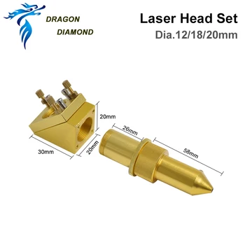 K40 Serije:CO2 laser Glavo iz Dia.12/18/20mm FL 50,8 mm Laser Graverja Za leto 2030 4060 CO2 Laser Graviranje Rezanje