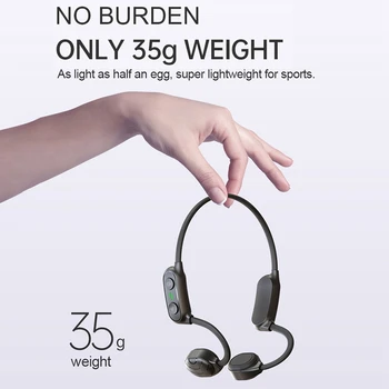 Kostno Prevodnost Slušalke Bluetooth Nepremočljiva Brezžične Slušalke z Mikrofonom Zunanja športna Prostoročno Slušalko