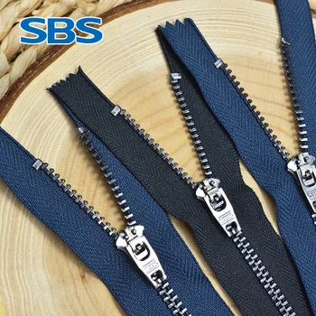 SBS zadrgo št. 4 black metal kavbojke zadrgo mornarsko modro črne hlače verige pull-up windbreaker zadrgo dodatki