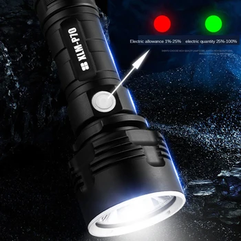 Super Močan XHP70 LED Svetilka XM-L2 Prostem LightingTactical Baklo USB Polnilne Vodotesna Svetilka Ultra Svetla Luč