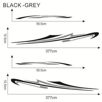 2pcs Avto Strani Telesa Proge Nalepke Black+Sivo DIY Šport Styling Dekoracijo Za Mercedes Sprinter