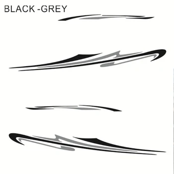 2pcs Avto Strani Telesa Proge Nalepke Black+Sivo DIY Šport Styling Dekoracijo Za Mercedes Sprinter