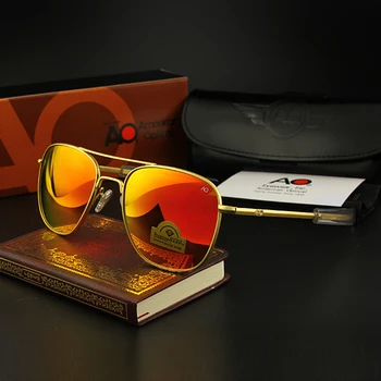 Pilotni sončna Očala Moških vrhunska blagovna Znamka Oblikovalca AO Ogledalo sončna Očala Za Moške Ameriški Vojski Vojaško Optično Steklo Objektiva TJ111