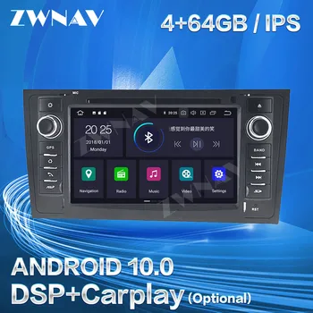 4+64GB DSP Carplay Za AUDI A6 1997 1998 1999 2000-2005 Allroad 2000-2006 Android 10 Igralec GPS Avto Avdio Stereo Radio Snemalnik