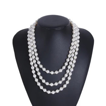 Moda vroče prodaje, multi-layer 10 cm biserno ogrlico. za dekle za poročno zabavo