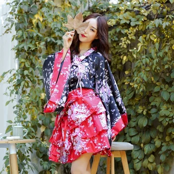 Tradicionalni Japonski Kimonos 2019 Japonski Kimono Za Dekleta Kopalke Gejša Cosplay Obi Yukata Ženske Seksi Japonski Obleke DD1912