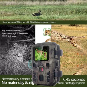 12MP 1080P Lov Brezžični Pot Fotoaparat na Prostem Wildlife Kamere Ogled Nadzor Mini301 Night Vision Foto Pasti