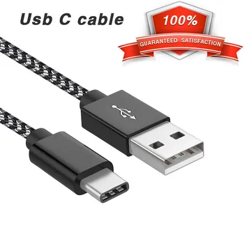 USB Tip C Kabel 3.1 Najlon Hitro Polnjenje Pleteni Podatkovni Kabel Za Samsung S8 S9 Za Huawei P20 Za Xiaomi Mi6 USB C Polnilnik Kabli
