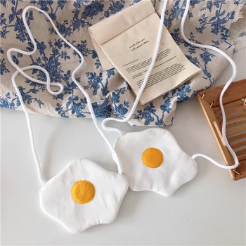 Candice guo krpo igrače, risanke, polirani pečeno jajce ustvarjalne torba torba paket crossbody kovanec paket majhni torbici 1pc