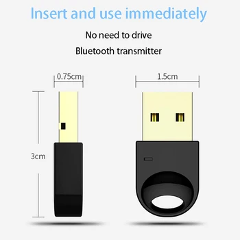 USB Bluetooth Adapter 4.2 za PC Računalnik, Mobilni telefon Bluetooth Slušalke/sprejemnik/zvočnik Glasbe, Audio