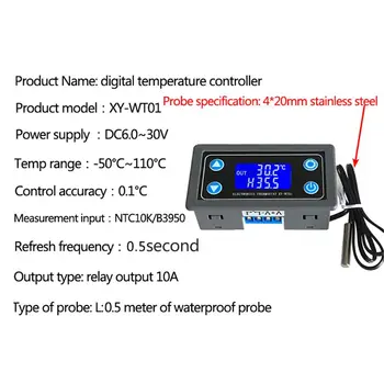 XY-WT01 Temperaturni Regulator Digitalni LED Zaslon Ogrevanje/Hlajenje Regulator Termostat Stikalo