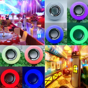 Smart Wireless Bluetooth, LED Stereo Audio Zvočnik RGB Barvna Žarnica Lahka Glasba Lučka+Daljinski upravljalnik 12w Smart Žarnica