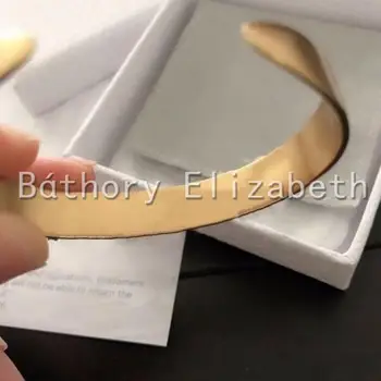 Báthory · Elizabeta klasičen modni retro pismo, polno nosorogovo odprite zapestnica zapestnica ženski medenina zapestnica za ženske pulseras